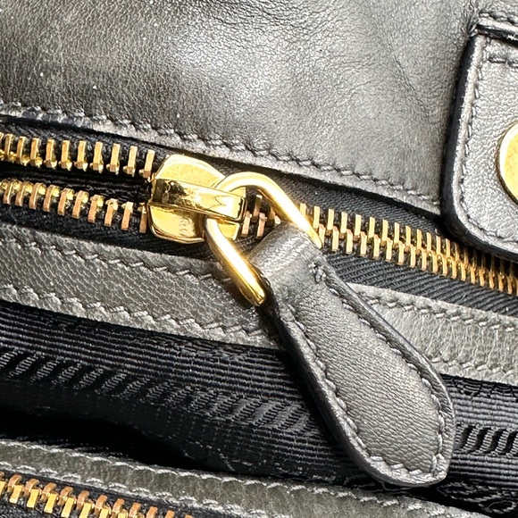 PRADA Tessuto Nylon Ruffle Tote Grey - Picture 13 of 13